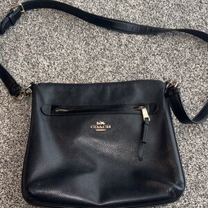 Coach Black Pebbled Leather Crossbody Bag